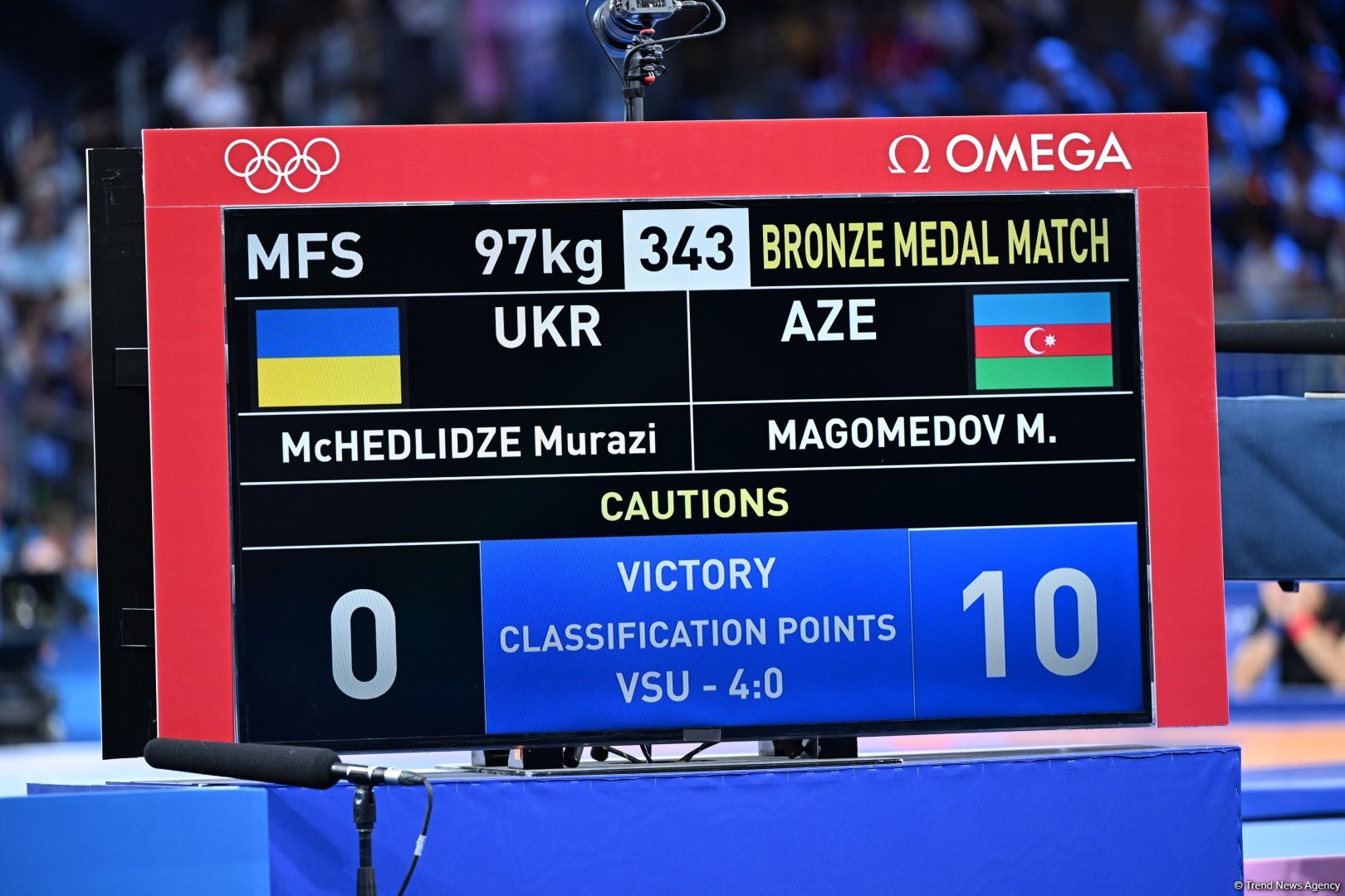 Azerbaijani wrestler Magomedkhan Magomedov wins bronze medal at Olympics (PHOTO/VIDEO)