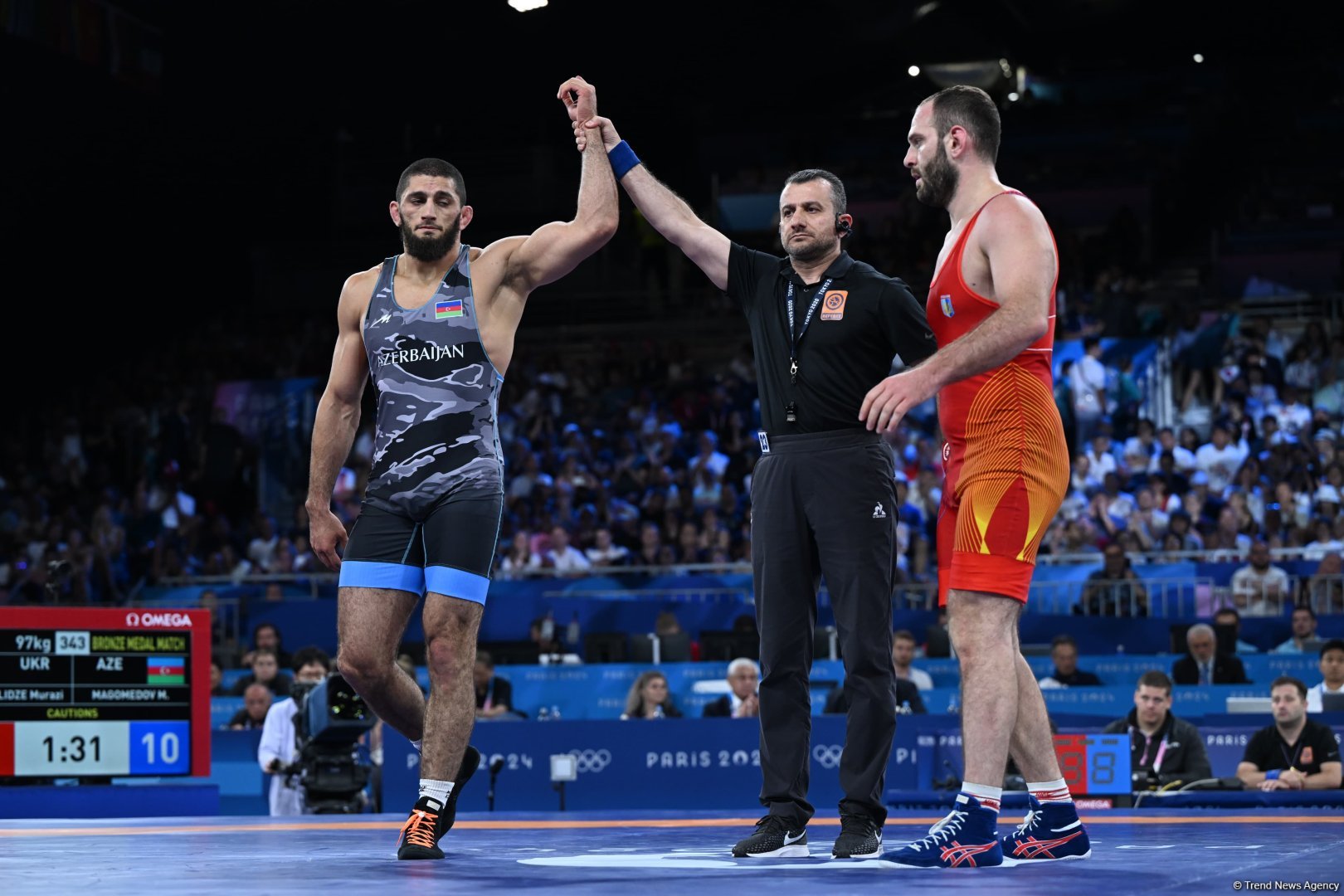 Azerbaijani wrestler Magomedkhan Magomedov wins bronze medal at Olympics (PHOTO/VIDEO)