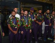 Azerbaijani team successfully performed at Olympic Games returns home (PHOTO/VIDEO)