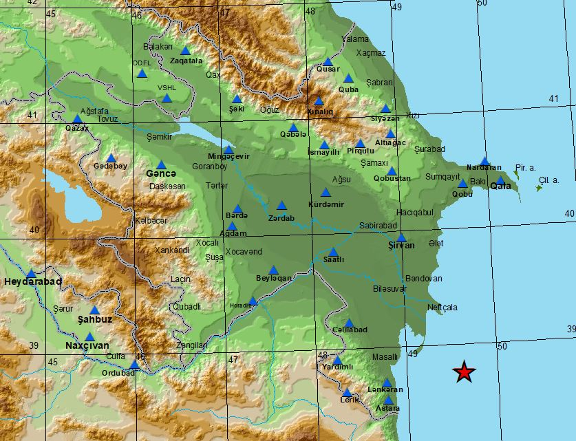 Earthquake hits Caspian Sea