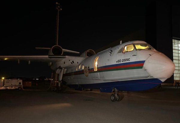 Azerbaijani amphibious aircraft keeps extinguishing forest fires in Türkiye (VIDEO)