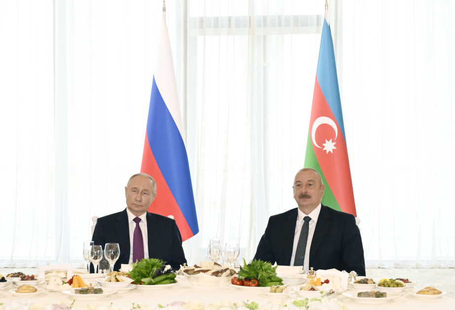 President Ilham Aliyev hosts reception for President Putin at Gulustan Palace (PHOTO/VIDEO)