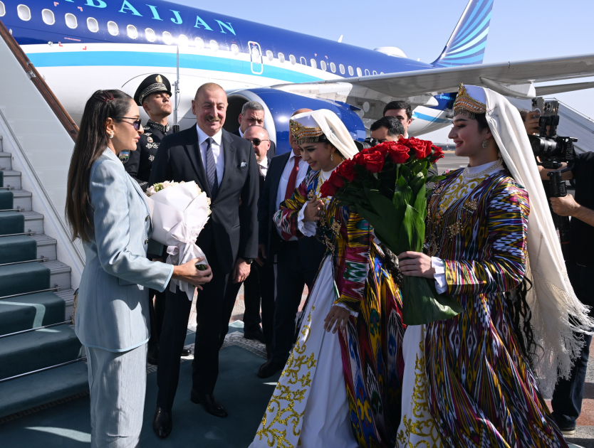 President Ilham Aliyev arrives in Uzbekistan for state visit (PHOTO/VIDEO)