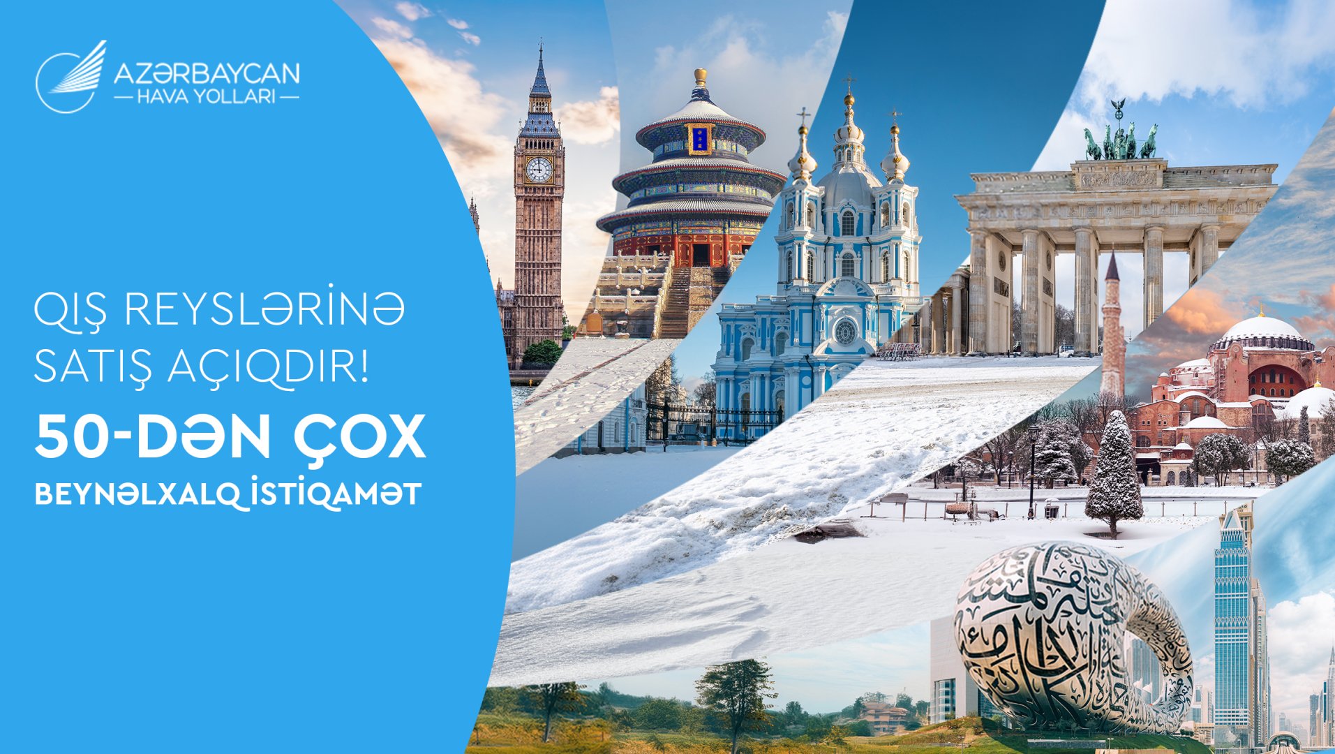 AZAL fall-winter schedule: over 50 destinations and new travel opportunities