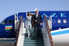 President Ilham Aliyev arrives in Uzbekistan for state visit (PHOTO/VIDEO)