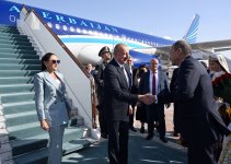 President Ilham Aliyev arrives in Uzbekistan for state visit (PHOTO/VIDEO)