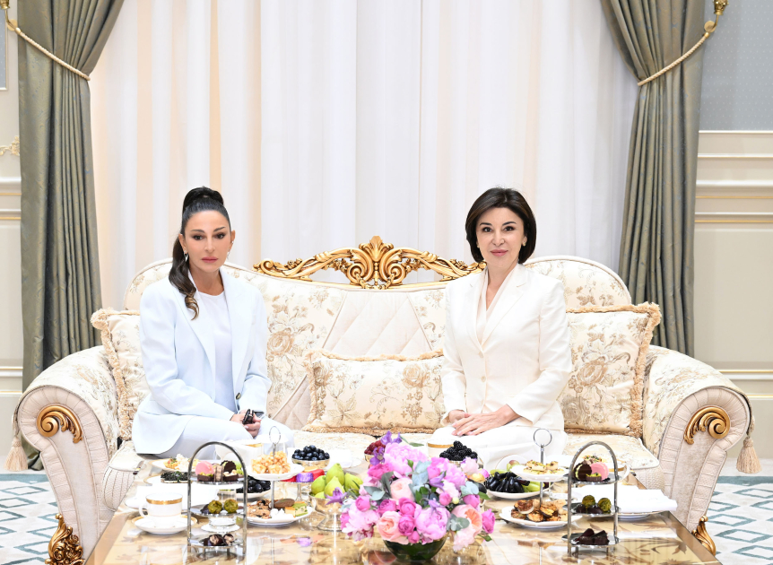 First Lady Mehriban Aliyeva, First Lady Ziroatkhon Mirziyoyeva meet in Tashkent (PHOTO/VIDEO)