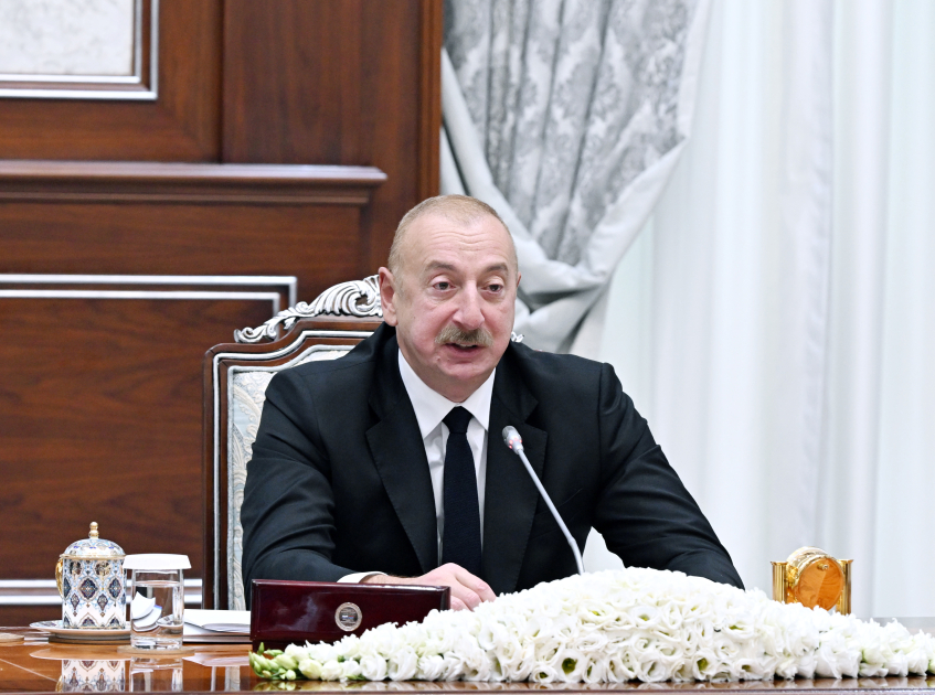 President Ilham Aliyev, President Shavkat Mirziyoyev attend inaugural meeting of High Intergovernmental Council (PHOTO)