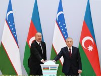 President Ilham Aliyev, President Shavkat Mirziyoyev hold meeting with representatives from business communities (PHOTO)