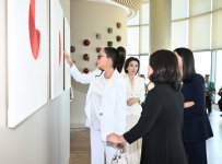 First Lady Mehriban Aliyeva, First Lady Ziroatkhon Mirziyoyeva visit exhibition in Tashkent and view collection of Uzbek national costumes (PHOTO/VIDEO)