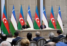 President Ilham Aliyev, President Shavkat Mirziyoyev make press statements (PHOTO/VIDEO)