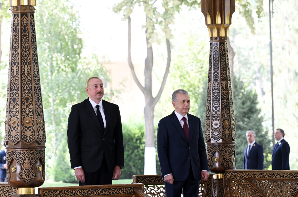 Tashkent hosts official welcome ceremony for President Ilham Aliyev (PHOTO/VIDEO)
