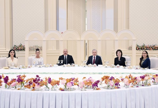 State reception hosted in honor of President Ilham Aliyev and First Lady Mehriban Aliyeva in Tashkent (PHOTO/VIDEO)