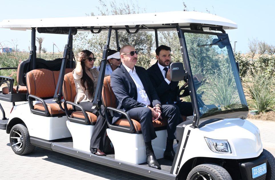 President Ilham Aliyev and First Lady Mehriban Aliyeva attend inauguration of LANDAU School and “The Grand” apart hotel at Sea Breeze Resort (PHOTO/VIDEO)