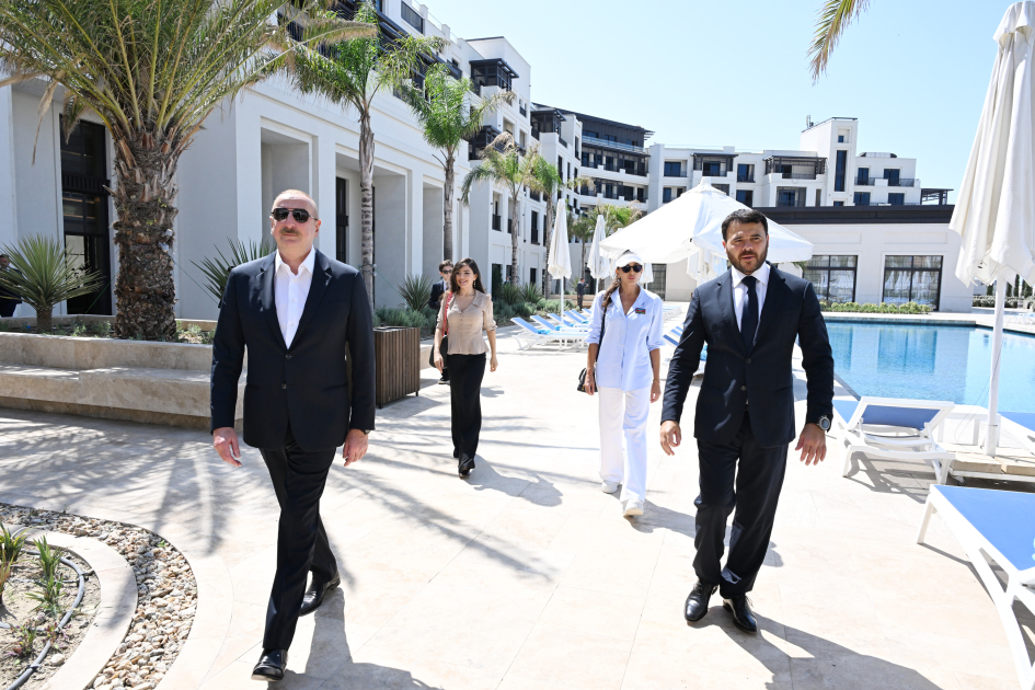 President Ilham Aliyev and First Lady Mehriban Aliyeva attend inauguration of LANDAU School and “The Grand” apart hotel at Sea Breeze Resort (PHOTO/VIDEO)
