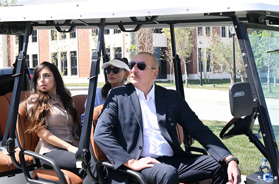 President Ilham Aliyev and First Lady Mehriban Aliyeva attend inauguration of LANDAU School and “The Grand” apart hotel at Sea Breeze Resort (PHOTO/VIDEO)