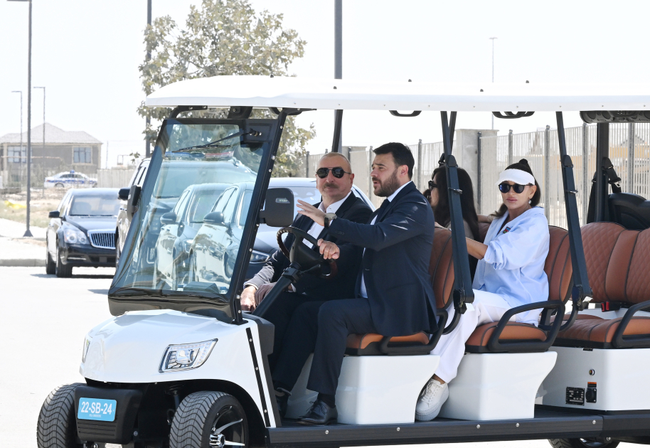 President Ilham Aliyev and First Lady Mehriban Aliyeva attend inauguration of LANDAU School and “The Grand” apart hotel at Sea Breeze Resort (PHOTO/VIDEO)
