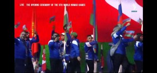 Azerbaijani athletes take part in opening ceremony of 5th World Nomad Games (PHOTO)