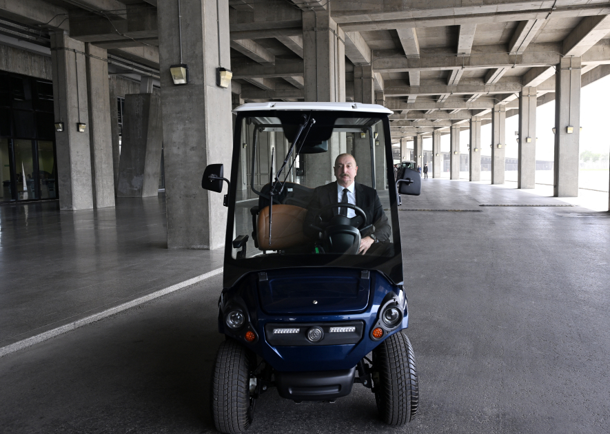 President Ilham Aliyev reviews COP29 venue preparations at Baku Olympic Stadium (PHOTO/VIDEO)