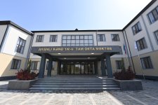 Heydar Aliyev Foundation opens school in Aranli village of Azerbaijan's Imishli (PHOTO/VIDEO)