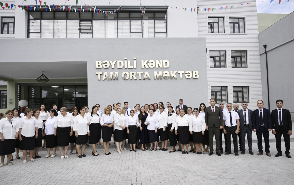 Vice-President of Heydar Aliyev Foundation Leyla Aliyeva attends Bilasuvar school opening ceremony (PHOTO)