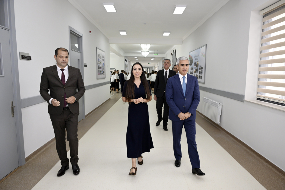 Vice-President of Heydar Aliyev Foundation Leyla Aliyeva attends Bilasuvar school opening ceremony (PHOTO)