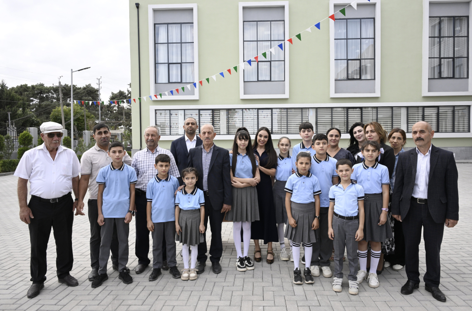 Vice-President of Heydar Aliyev Foundation Leyla Aliyeva attends Bilasuvar school opening ceremony (PHOTO)