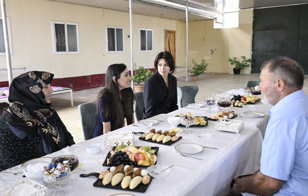Vice-President of Heydar Aliyev Foundation Leyla Aliyeva visits family of National Hero Mubariz Ibrahimov (PHOTO)