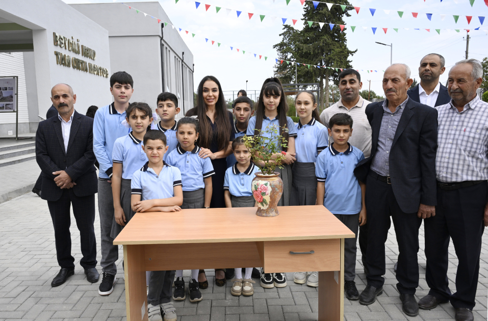 Vice-President of Heydar Aliyev Foundation Leyla Aliyeva attends Bilasuvar school opening ceremony (PHOTO)