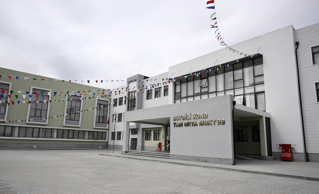 Vice-President of Heydar Aliyev Foundation Leyla Aliyeva attends Bilasuvar school opening ceremony (PHOTO)