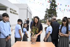 Vice-President of Heydar Aliyev Foundation Leyla Aliyeva attends Bilasuvar school opening ceremony (PHOTO)