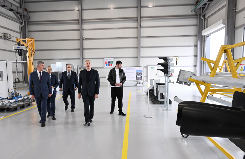 President Ilham Aliyev gets acquainted with work carried out in Aghdam Industrial Park, attends opening of new plants (PHOTO/VIDEO)