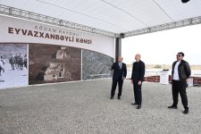 President Ilham Aliyev attends foundation stone laying ceremony for Eyvazkhanbeyli village in Aghdam (PHOTO/VIDEO)