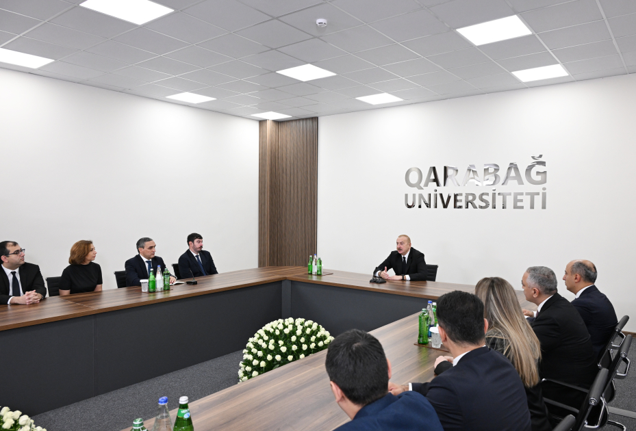 President Ilham Aliyev attends inauguration of renovated Garabagh University (PHOTO/VIDEO)