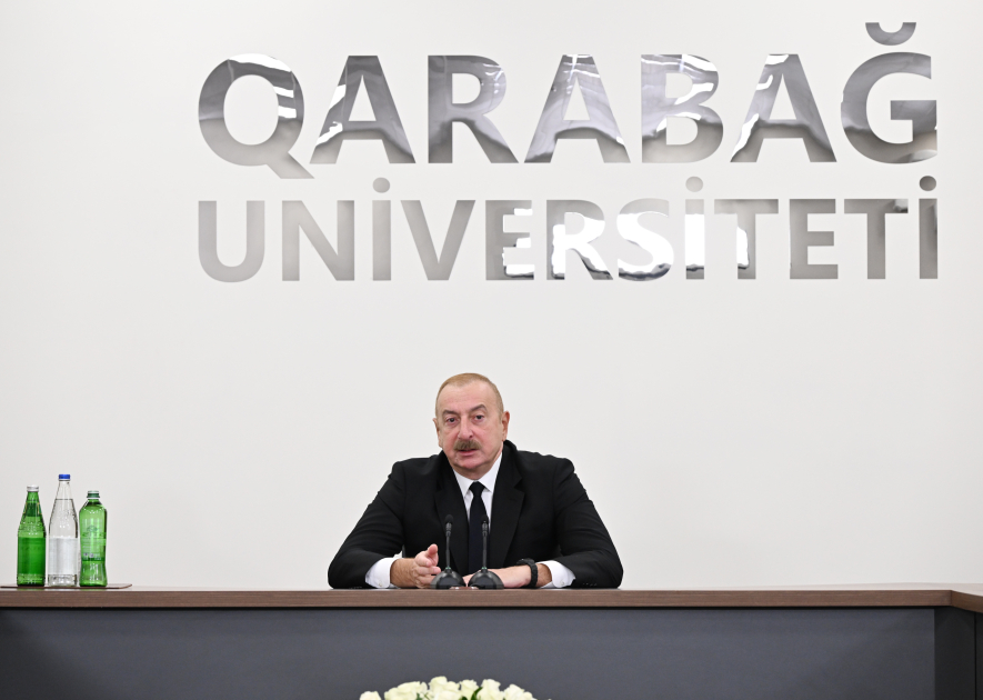 President Ilham Aliyev attends inauguration of renovated Garabagh University (PHOTO/VIDEO)