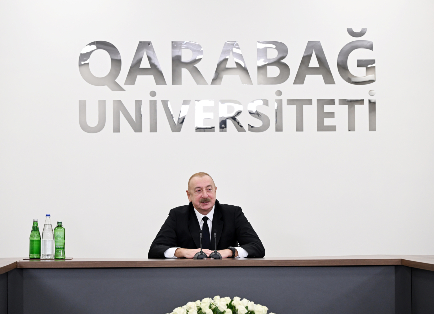 President Ilham Aliyev attends inauguration of renovated Garabagh University (PHOTO/VIDEO)