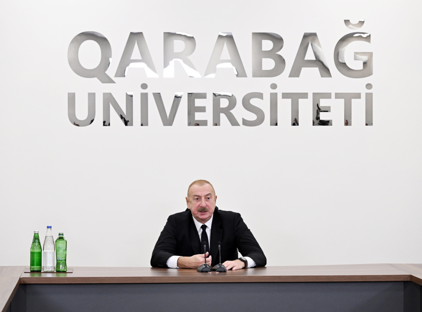 President Ilham Aliyev attends inauguration of renovated Garabagh University (PHOTO/VIDEO)