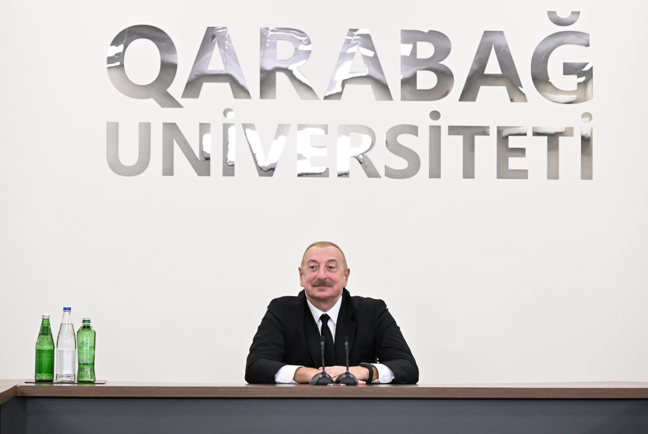 President Ilham Aliyev attends inauguration of renovated Garabagh University (PHOTO/VIDEO)