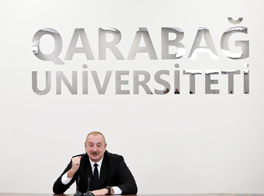 President Ilham Aliyev attends inauguration of renovated Garabagh University (PHOTO/VIDEO)