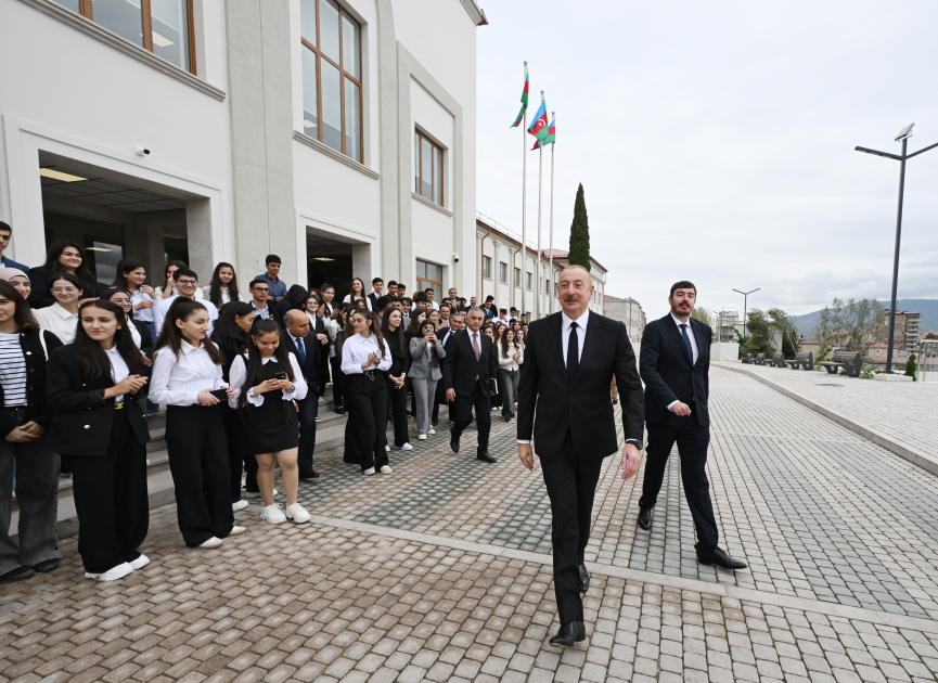 President Ilham Aliyev attends inauguration of renovated Garabagh University (PHOTO/VIDEO)