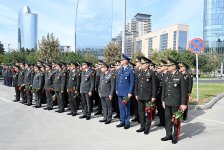 Azerbaijani defense ministry's leadership visit Victory Park on Remembrance Day (PHOTO)