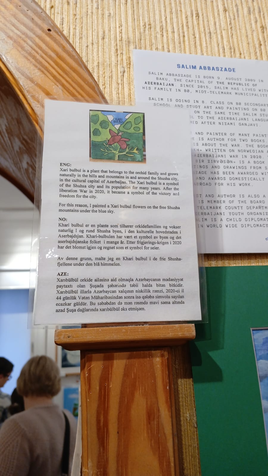 Young Azerbaijani artist's work "Kharibulbul" displayed at Norwegian museum  (PHOTO)