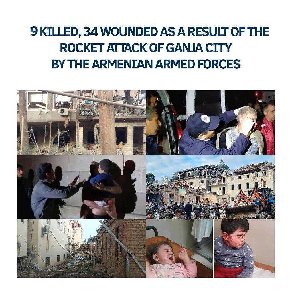 Chronicles of Victory: First VP Mehriban Aliyeva shares post on Armenian armed forces’ firing rockets on Ganja on October 11, 2020