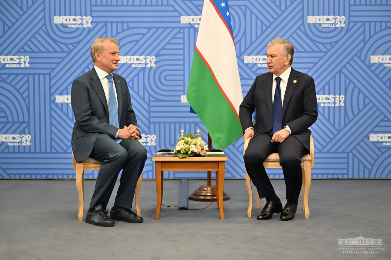 Uzbekistan, Russia's Sberbank discuss digital cooperation at BRICS Summit