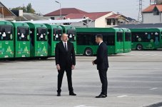 President Ilham Aliyev reviews operations of Zigh Electric Bus Depot (PHOTO/VIDEO)