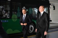 President Ilham Aliyev reviews operations of Zigh Electric Bus Depot (PHOTO/VIDEO)