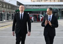 President Ilham Aliyev reviews operations of Zigh Electric Bus Depot (PHOTO/VIDEO)