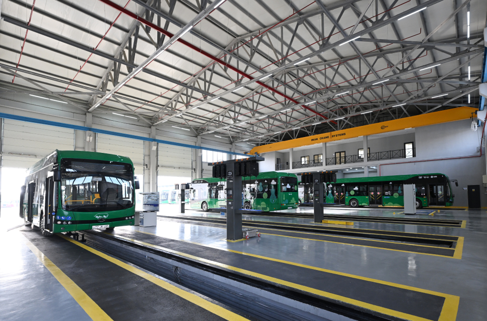 President Ilham Aliyev reviews operations of Zigh Electric Bus Depot (PHOTO/VIDEO)