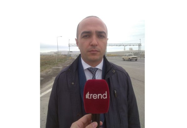 Azerbaijan calculates trucks passing via electronic scale point in its Garadagh district
