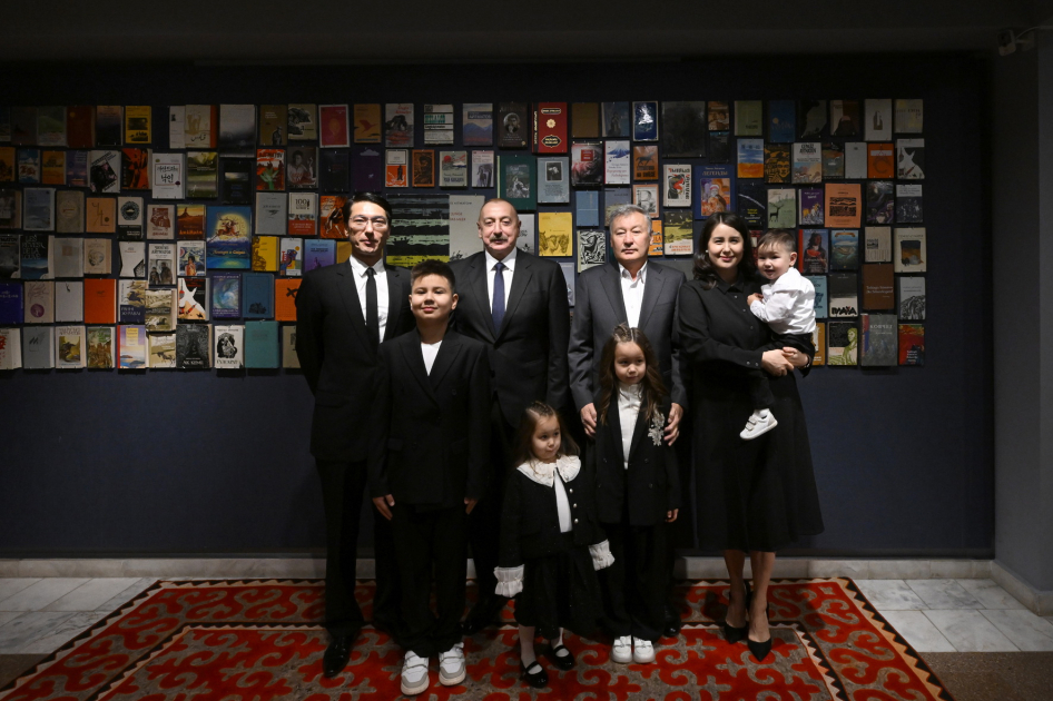 “Chinghiz Aitmatov” Order bestowed upon President Ilham Aliyev in Bishkek (PHOTO/VIDEO)